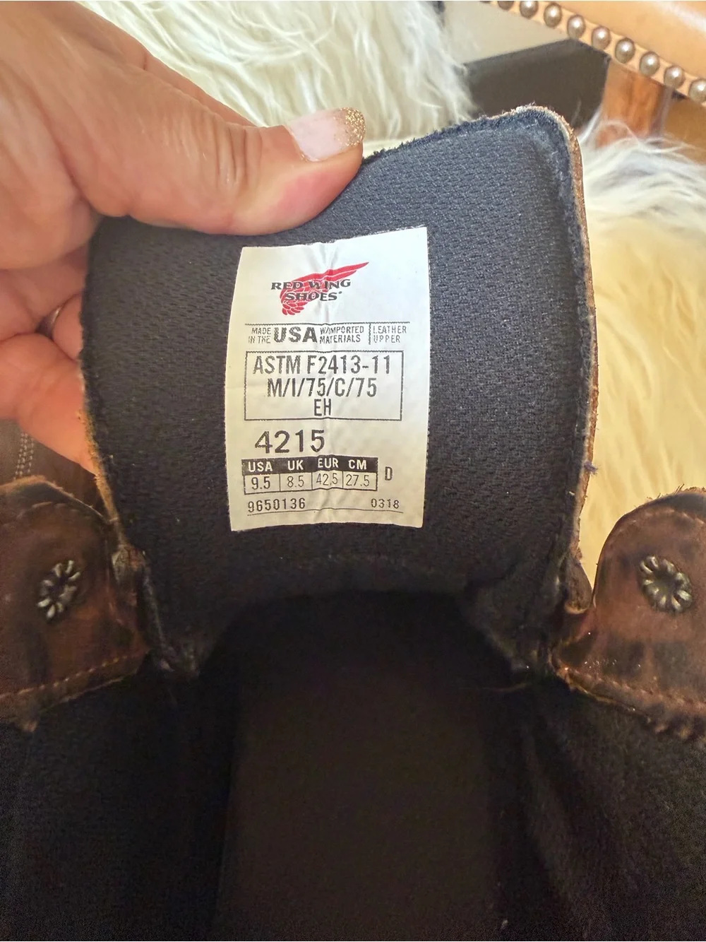 Red Wing Shoes Brown Leather Work Boots - Lace-Up Men’s Safety Boots